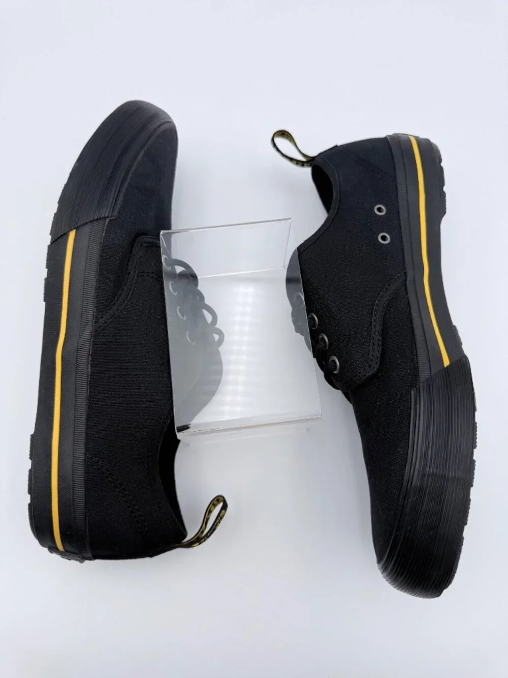 Dr. Martens Pressler Mens Black Canvas Sneakers Size 9 US Lace-Up Casual Shoes